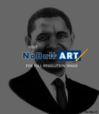 Pencil Portraits - Presidential Obama - Pencil