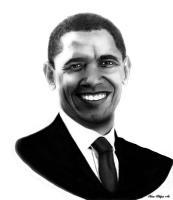 Presidential Obama - Pencil Drawings - By Kevan Tollefson, Freehand Drawing Artist