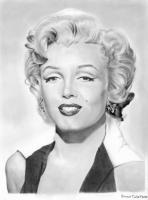 Marilyn Monroe - Pencil Drawings - By Kevan Tollefson, Freehand Drawing Artist