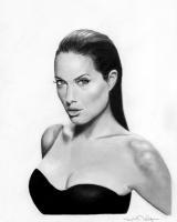 Angelina Jolie - Pencil Drawings - By Kevan Tollefson, Freehand Drawing Artist