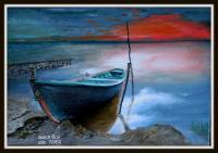 Boat - Oil On Canavas Paintings - By Plamen Stanchev, Oil On Canavas Painting Artist