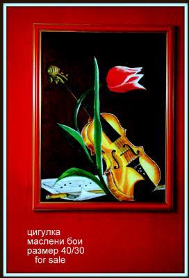 Painting - Violin - Oil On Canavas