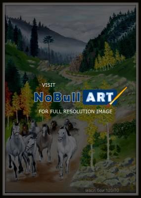 Painting - Free Horses - Oil On Canavas