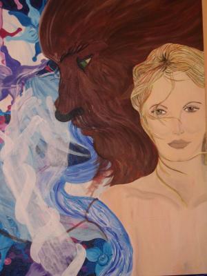 Fanatsy - Beauty And The Beast - Acrylic On Canvas