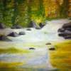 Waterfall - Oil Painting Paintings - By Kareem Liaqath, Realism Painting Artist
