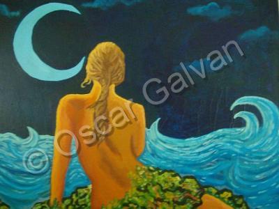 Surrealism - Siren By The Sea - Acrylic