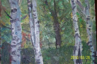 Erotic - Birches - Acrylics