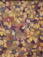 Birds - Camoflayged Chickadee - Colored Pencil