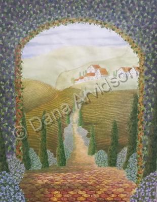 Tuscany - The Vineyard - Acrylic