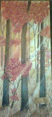 Nature - Fall Deer - Pyrographyacrylic