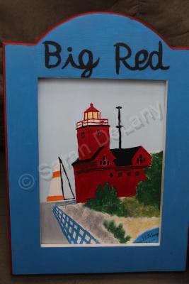 Painting - Big Red - Wood Painting