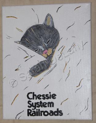 Painting - Chessie Cat - Canvas Painting