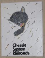 Chessie Cat - Canvas Painting Paintings - By Sarah Delany, Decorative Painting Painting Artist