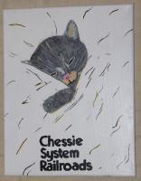 Painting - Chessie Cat - Canvas Painting