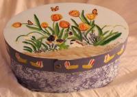 Garden View Box - Wood Painting Paintings - By Sarah Delany, Decorative Painting Painting Artist