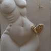 Butterfly - Wall Clock - Acrylic Resin Sculptures - By Juergen Rode, Relief Image Sculpture Artist