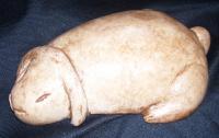 Vintage Rabbit - Plaster Paris Sculptures - By Bruce Blakeley, Hand Sculptured Sculpture Artist