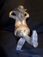 Reclining Cowboy II - Plaster Sculptures - By Bruce Blakeley, Hand Sculptured Sculpture Artist