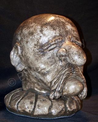 Head Collection - Ancient Biker Head - Plaster