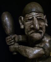 Slugger - Plaster Sculptures - By Bruce Blakeley, Hand Sculptured Sculpture Artist
