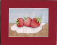 Strawberrie Amigos - Watercolor Paintings - By Trish Ridgeway, Brush Painting Artist