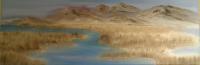 Desert Lake - Oil On Canvas Paintings - By Bonnie Bowen, Traditional Painting Artist