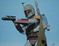 Boba Fett - Acrylic Paintings - By Desmond George, Paintings Painting Artist