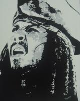 Pop Art - Johnny Deppcaptain Jack Sparrow - Acrylic