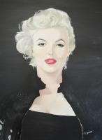 Marilyn Monroe - Acrylic Paintings - By Desmond George, Portrait Painting Artist