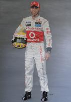 Lewis Hamilton - Acrylic Paintings - By Desmond George, Portrait Painting Artist