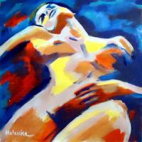 Colorful Energy - Restful Nude - Sold - Acrylic On Canvas
