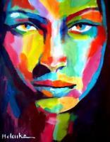 Colorful Energy - Deep Gaze - Sold - Acrylic On Canvas