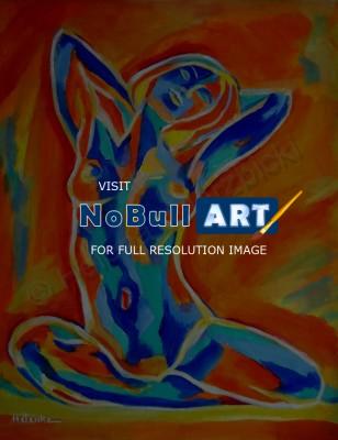 Colorful Energy - Joyful Nude - Sold - Acrylic On Canvas