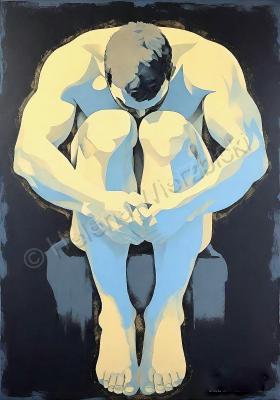 Male Figures - Hidden Depths - Acrylic On Canvas
