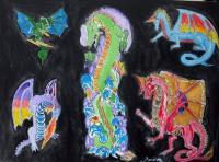 Dragon - Acrylic On Canvas Paintings - By Fernando Maneiras, Modern Painting Artist