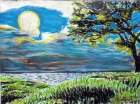 Landscape - Acrylic On Canvas Paintings - By Fernando Maneiras, Modern Painting Artist