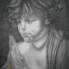 The Infant Child - Charcole Drawings - By Sunny Mullick, Portrait Drawing Artist