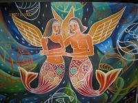 Soulmates - Acrylics Paintings - By Sunny Mullick, Modern Art Painting Artist