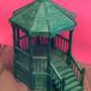 Gazeebo Bank Display - Wooden Matches And White Glue Woodwork - By Dan Whipkey, Free Style Tramp Art Woodwork Artist