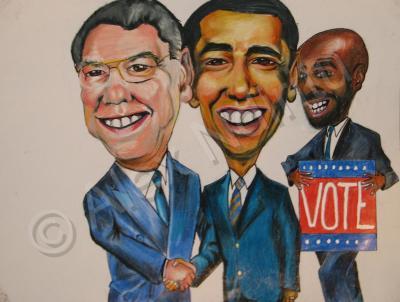 That Guy - Get Out And Vote - Colored Pencil  Paper