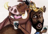 Hakuna Matata - Colored Pencil  Paper Drawings - By Alex Ndiritu, Caricature Drawing Artist