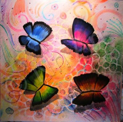 No - The Butterfly Garden - Mixed Media