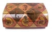 Nautical Chest - Wood Woodwork - By Amy Price-Marcotte, Pyrography Woodwork Artist