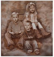 Buckner Children - Acrylic Paintings - By Alton  W Williams, Realism Painting Artist