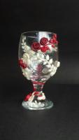 Rosy Glass - Add New Artwork Medium Glasswork - By Crafty Rena, Realism Glasswork Artist