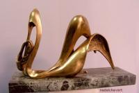 Mirage - Bronze Sculptures - By Petar Nedelchev, Abstract Art Sculpture Artist