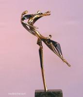 Over Night Flights - Bronze Sculptures - By Petar Nedelchev, Abstract Art Sculpture Artist