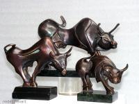 3In1 - Bronze Sculptures - By Petar Nedelchev, Abstract Art Sculpture Artist