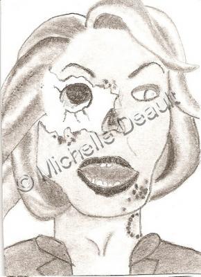 Prints - Joan Rivers Zombified - Graphite