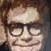 Elton John - Acrylic Paintings - By Michelle Deault, 8-Bit Art Painting Artist